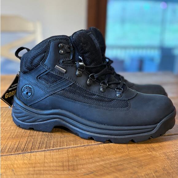 NEW Timberland Womens GORE-TEX Black Leather Work Outdoor Boots Size 10 - Picture 5 of 12